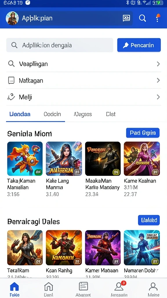 Tampilan antarmuka game yang intuitif.