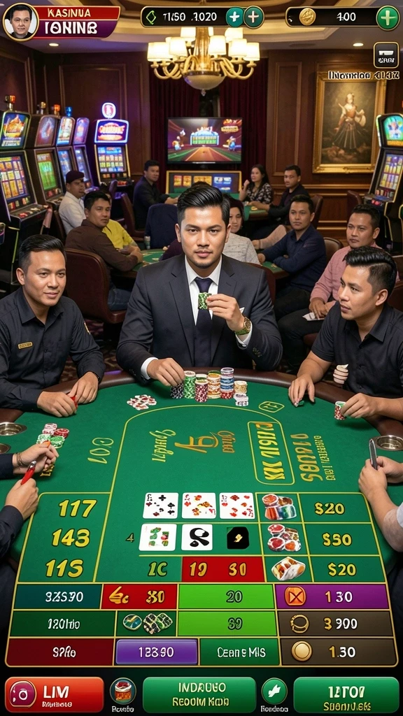 Screenshot menampilkan antarmuka utama AAKASINO yang menarik.