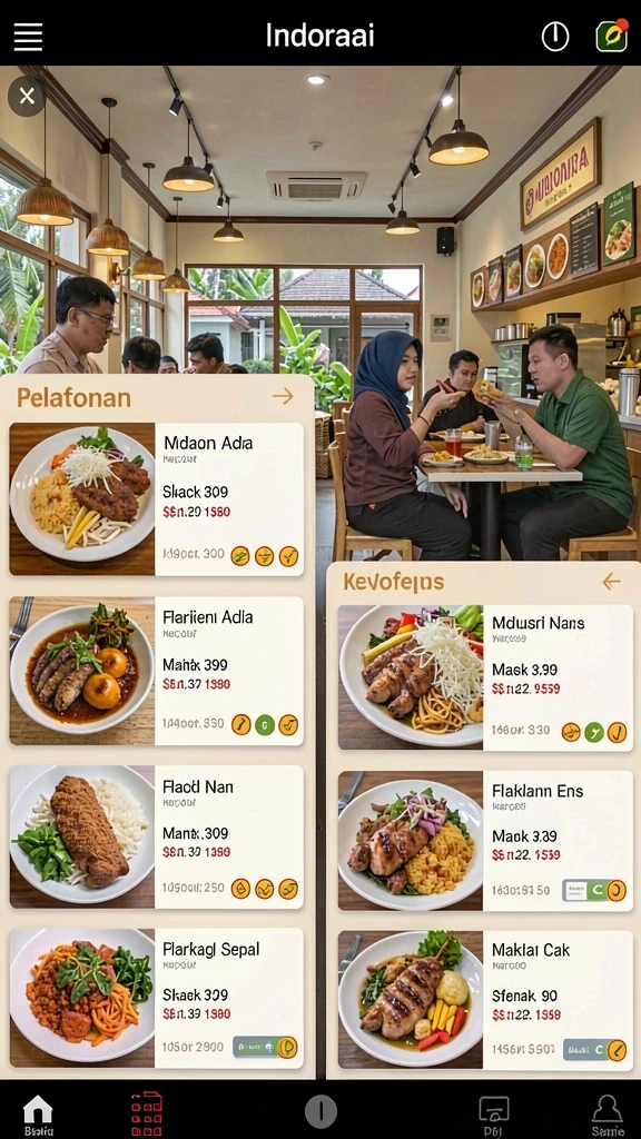 Tampilan antarmuka pengguna yang modern dan intuitif.