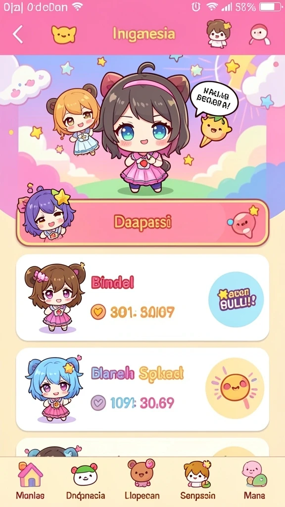 Screenshot menampilkan level menantang yang baru.