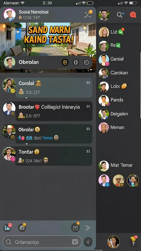 Karakter dengan desain yang unik dan beragam.