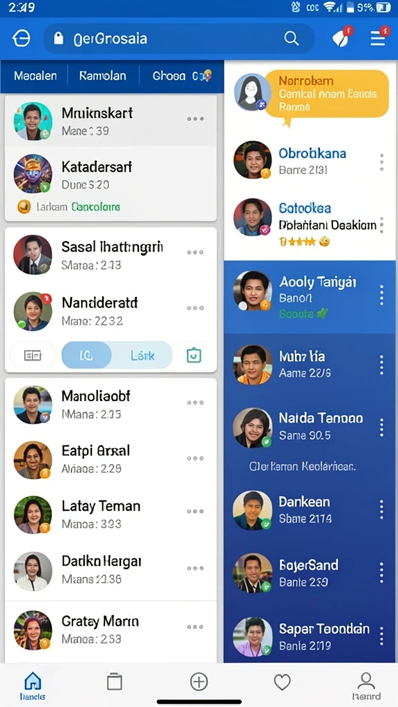 Tangkapan layar saat berinteraksi dengan karakter NPC.