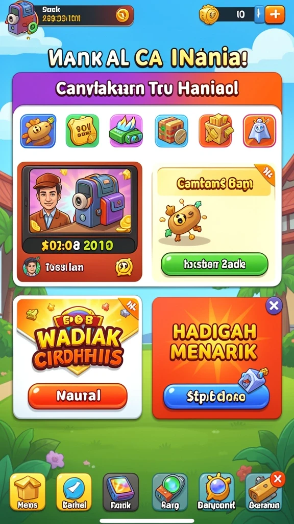 Gambaran dunia game yang menawan dengan efek petir yang dramatis.
