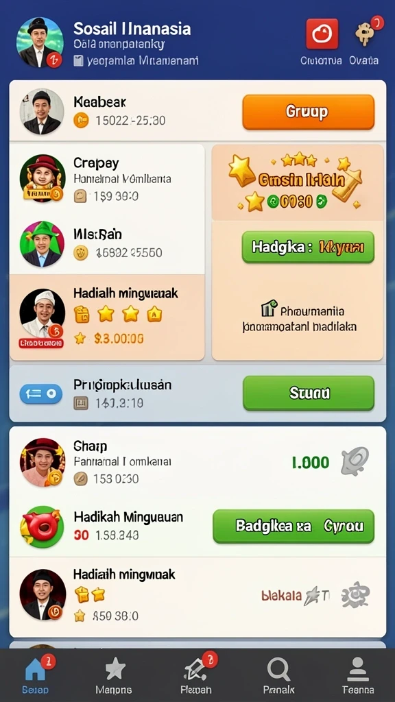 Tampilan antarmuka utama MPO555 yang menarik.