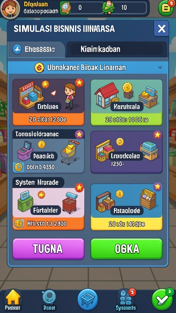 Gambaran lingkungan yang indah dan menawan dalam game.