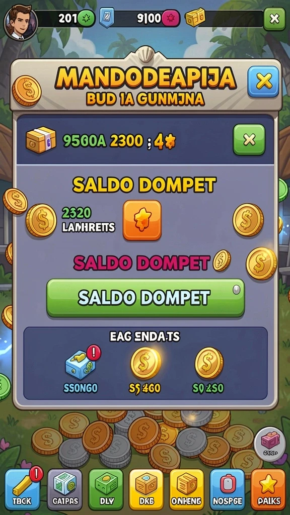 Screenshot menunjukkan pilihan permainan slot yang beragam.