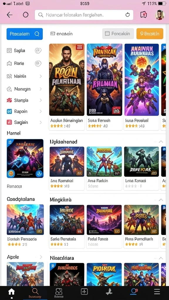 Beragam karakter unik untuk dipilih.